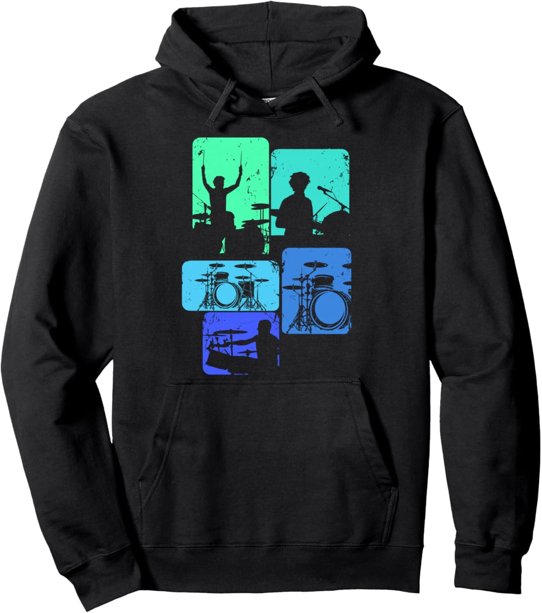 Schlagzeug Schlagzeuger Drummer Jungen Kinder Pullover Hoodie