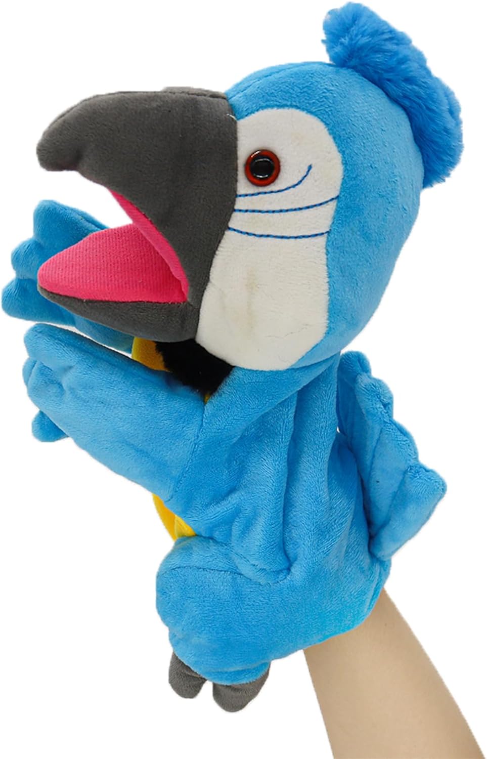 lilizzhoumax Papagei Kuscheltier, Simuliertes Tier Papagei Handpuppe aus Plüsch, Kawaii Niedliches R