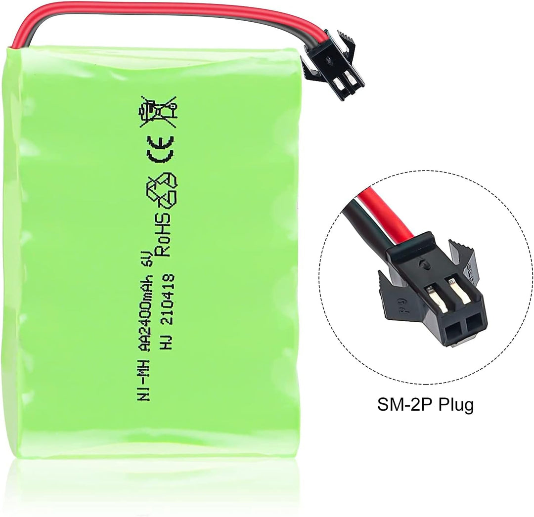 YUNIQUE DEUTSCHLAND 1 Piece NI-Mh 6V 2400mah AA wiederaufladbare Batterie akku sm 2p stecker für Spi
