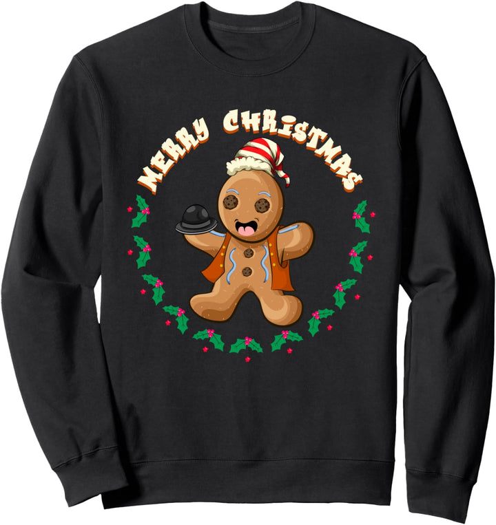 Frohe Weihnachten Lustiges Geschenk Christmas Lebkuchen Sweatshirt