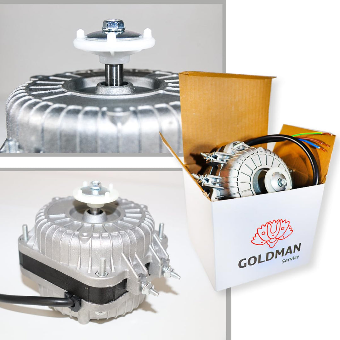 GOLDMAN SERVICE - Flaschenventilator-Motor - 5 Watt / 1300 U/min - für vertikale Gefriertruhe -Kompa