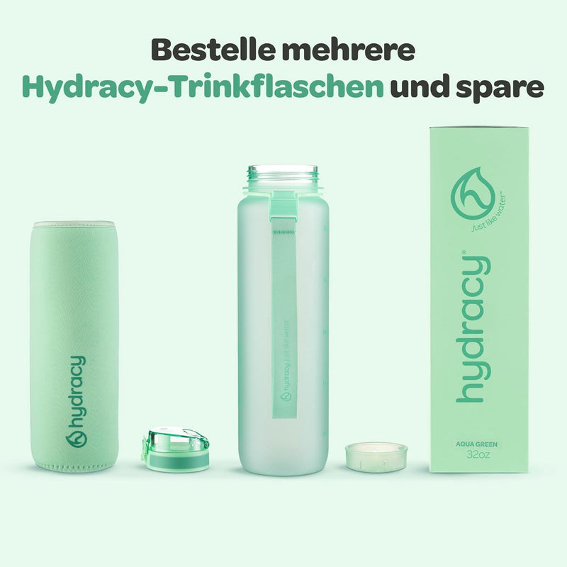 Hydracy Trinkflasche mit Fruchteinsatz - 500ml Wasserflasche - BPA-freie Trinkflasche mit Zeitmarkie