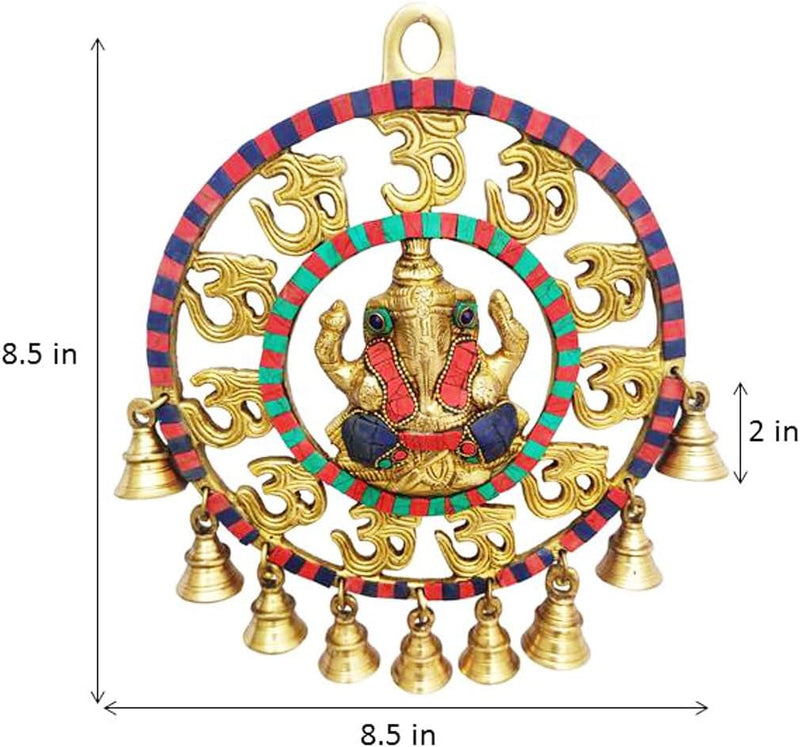 Purpledip Ganesha Om Wandbehang, Multicolor, Standard