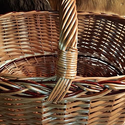 Lovinbirds Einkaufskorb Classic Geflochten L: 51 cm x B: 34 cm Autokorb Weide