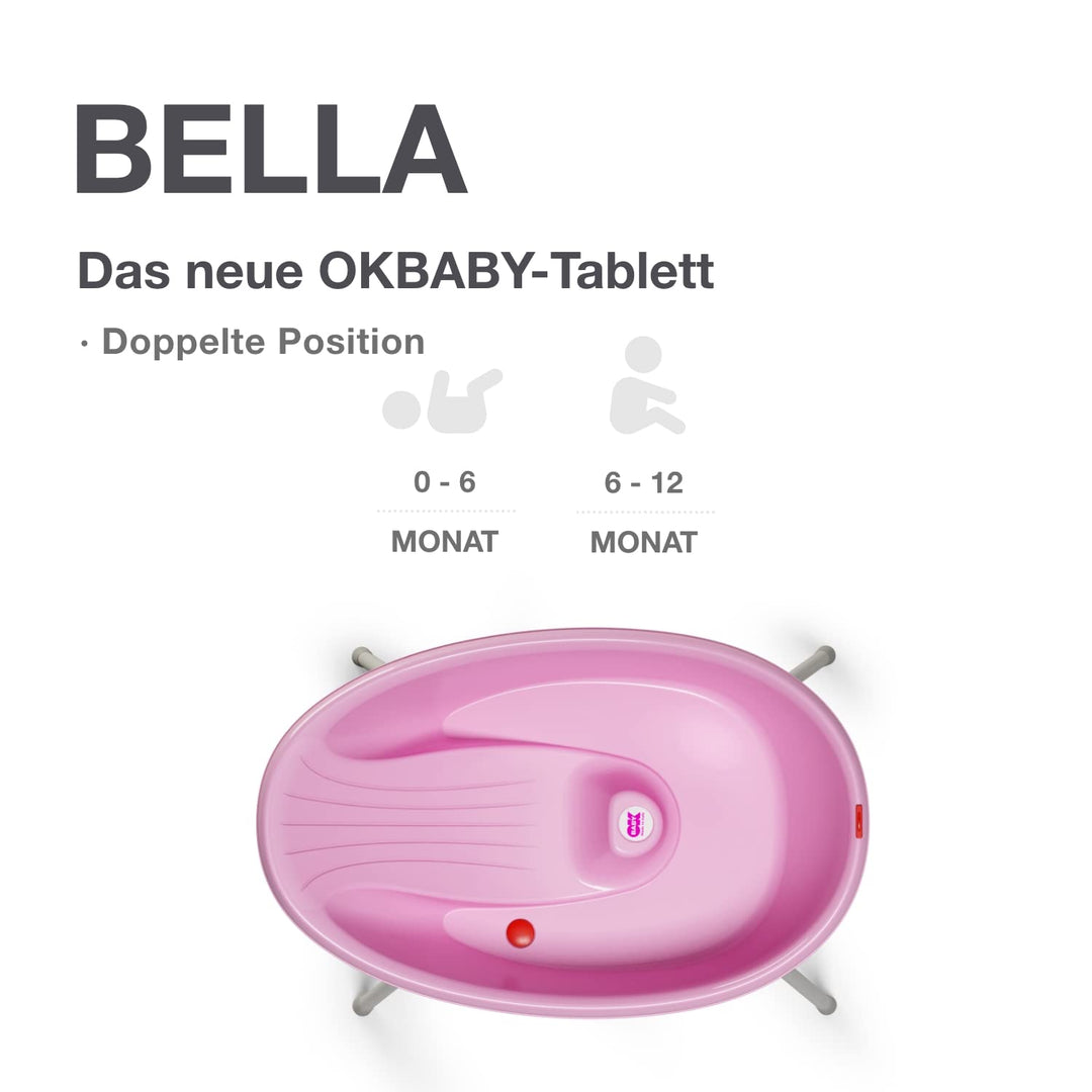 OKBABY Bella Kit mit Halterung, gemütliche Badewanne für Neugeborene und Babys von 0-12 Monate - Pin