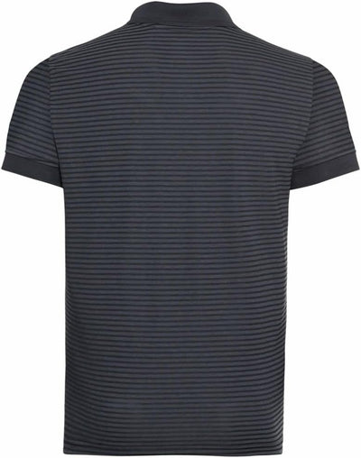 Odlo Herren Nikko_550312 Kurzarm Polo Shirt S Black - Odlo Steel Grey - Stripes, S Black - Odlo Stee