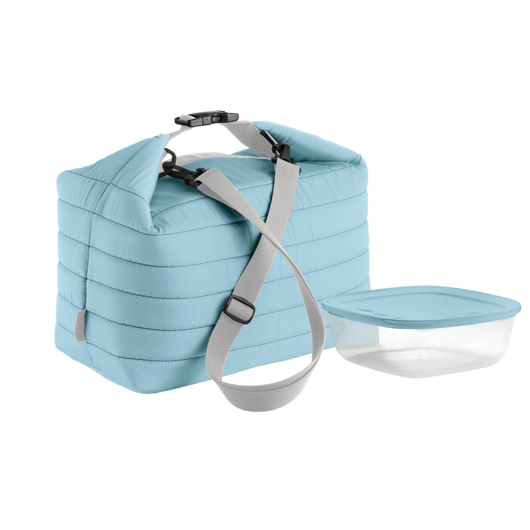 Guzzini - On The Go, Grosse Thermotasche M/Frischhaltedose Handy -Hellblau Matt, (Bag) 30 x 18 x h30