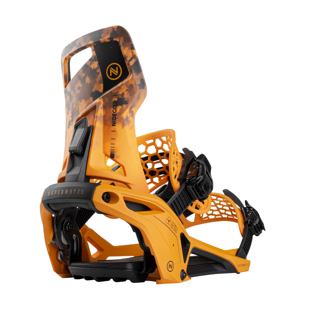Nidecker OG Supermatic Snowboard Bindungen – Auto Open System mit verstellbarem Highback M (EU 37.5