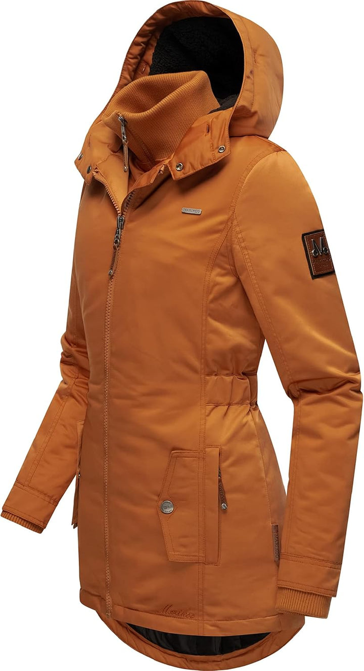 MARIKOO Damen Warmer Winterparka mit Kapuze Sanakoo XS-XXL XS Rusty Cinnamon, XS Rusty Cinnamon