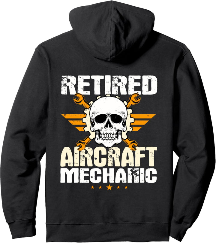 Airplane Mechanic Gift Design On Back Of Clothing Pullover Hoodie