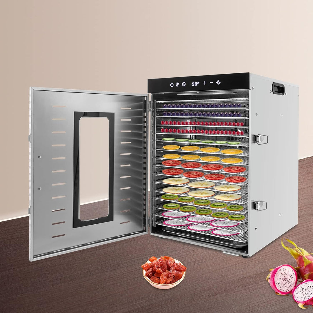 1500W Food Dehydrator Dörrgerät Obsttrockner Dörrautomat Lebensmitteltrockner SS-16H Obst Gemüse Kon