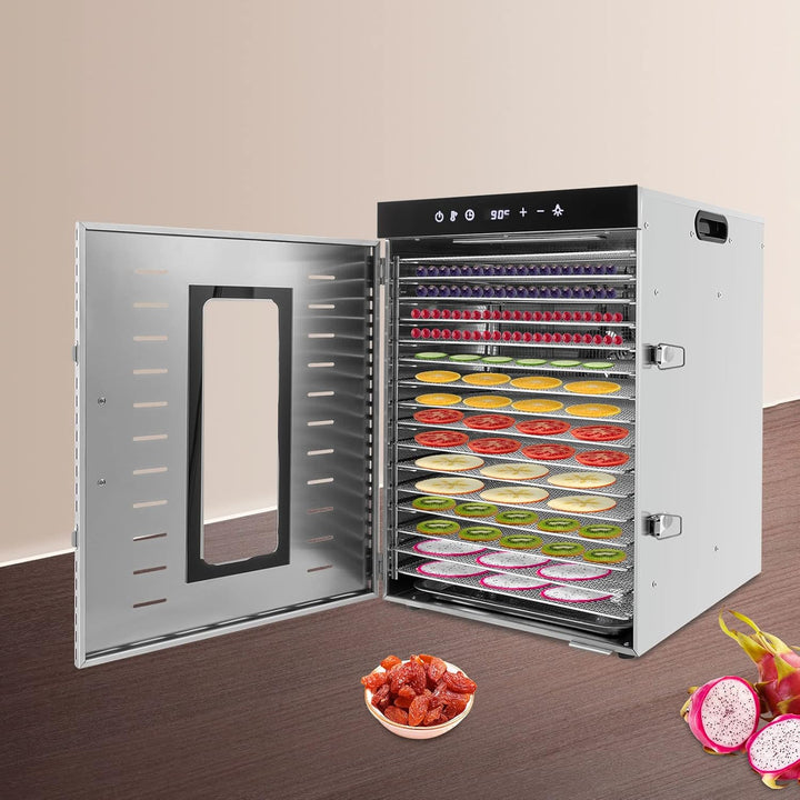 1500W Food Dehydrator Dörrgerät Obsttrockner Dörrautomat Lebensmitteltrockner SS-16H Obst Gemüse Kon