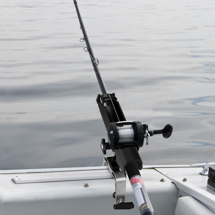 QWORK® 2 Stück Angelrutenhalter für Boote, Fischerboot, Kajak - 360 Grad Einstellbare Rutenhalter -
