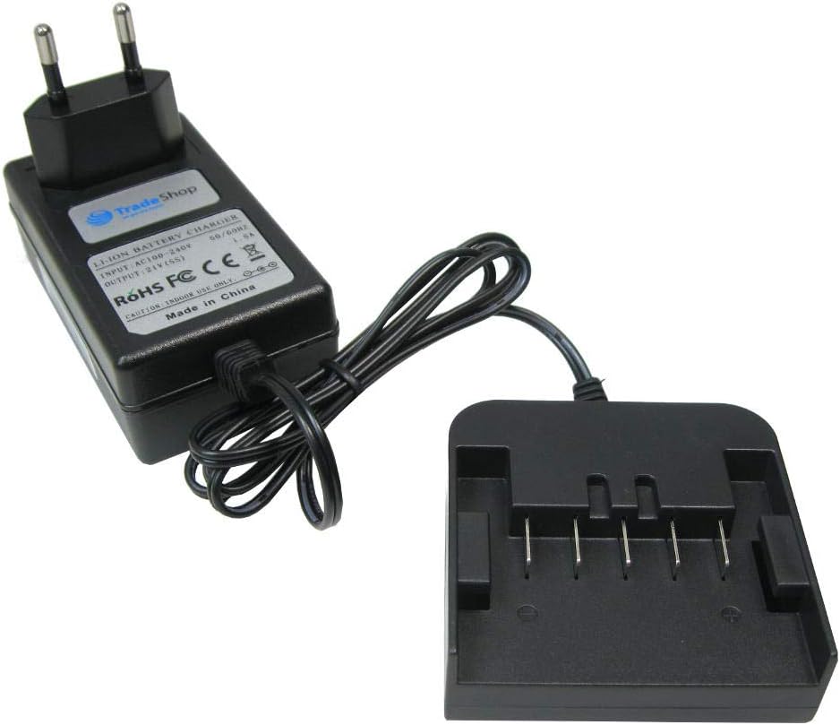 Trade-Shop 18V Li-Ion Akku Ladegerät Schnellladegerät für Metabo BS 18 BS 18 LTX Impuls BS 18 LTX Qu
