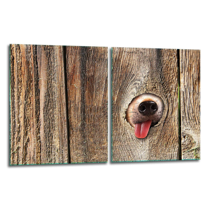 TMK | Herdabdeckplatten Set 2x40x52 cm Ceranfeld Abdeckung Glas Spritzschutz Abdeckplatte Glasplatte