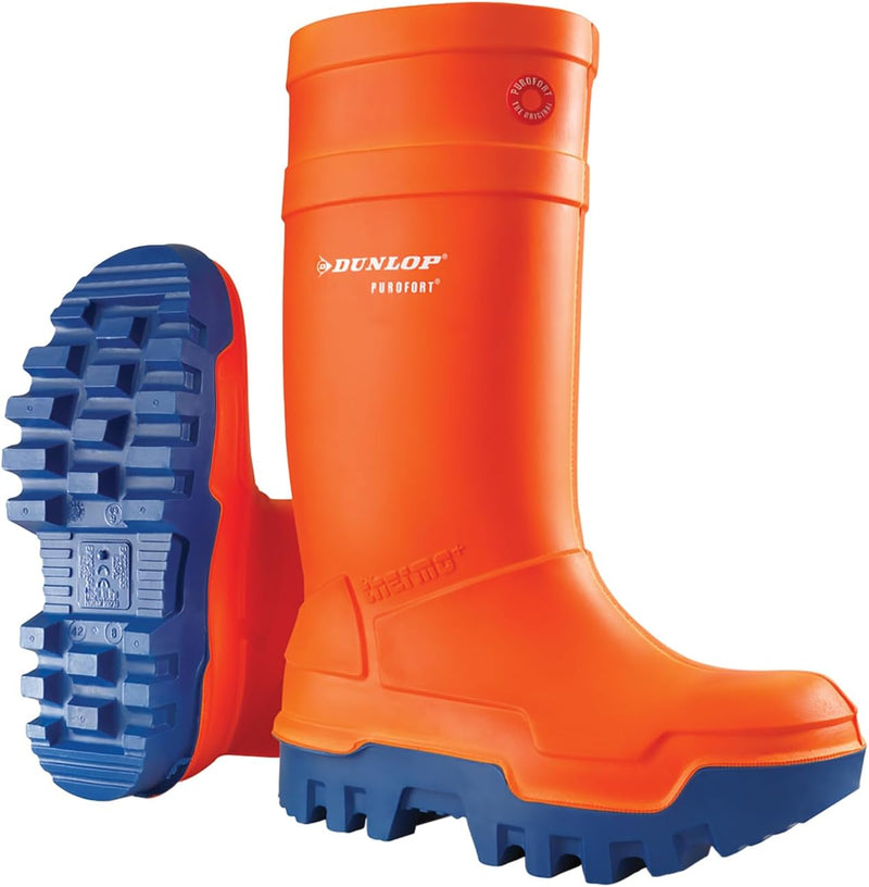 Dunlop C662343 Purofort Thermo Sicherheits Gummistiefel (42 EUR) (Orange)