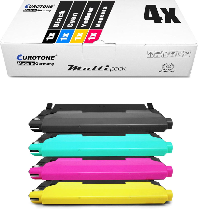 Eurotone 4X Premium Toner Set für Samsung CLP 310 315 + CLX 3175 3170 – Alternative ersetzt CLT K409