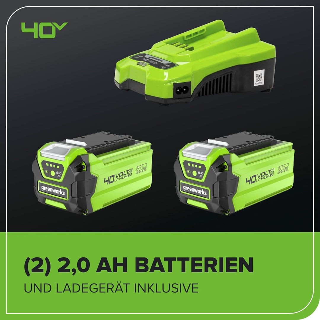 Greenworks Akku Kettensäge mit bürstenlosem Motor, 14 Zoll (35cm) Blattlänge, 12 m/s Kettengeschwind