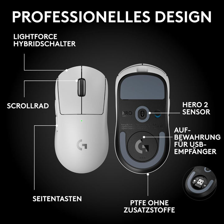 Logitech G PRO X Superlight 2 SE kabellose Gaming-Maus, 60 g Pro-Grade-Maus mit 5 programmierbaren T
