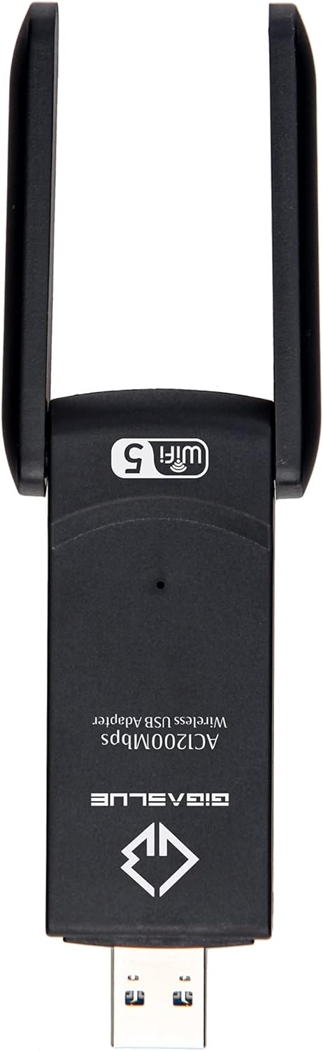 GigaBlue Ultra 1200Mbps W-LAN 2.4 &amp; 5 GHz USB 3.0 WiFi Dual Band Adapter 5GHz+2.4GHz 2x5 dBi High Sp