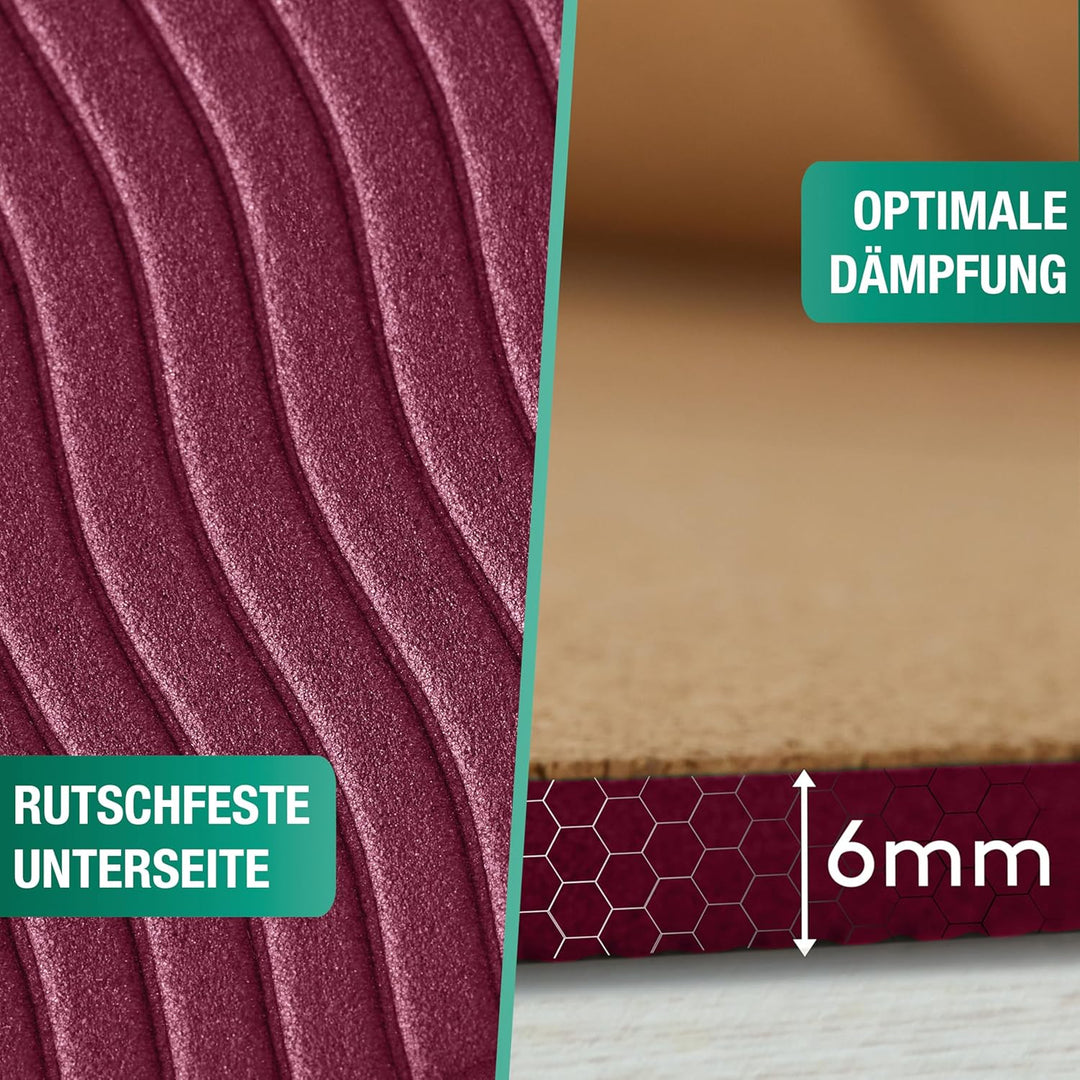 Sports Yogamatte Kork – Rutschfeste Yoga Matte mit Tragegurt & E-Book (PDF Datei) – Trainingsmatte 1