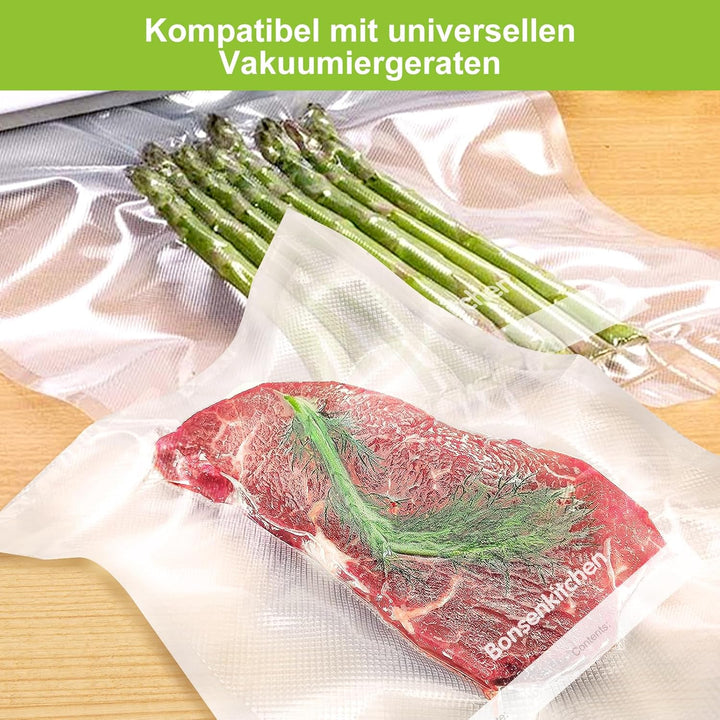 Bonsenkitchen Vakuumierbeutel 150 Beutel - 15x25 cm (50)+20x30 cm (50)+ 28x40 cm (50), für jede Grös