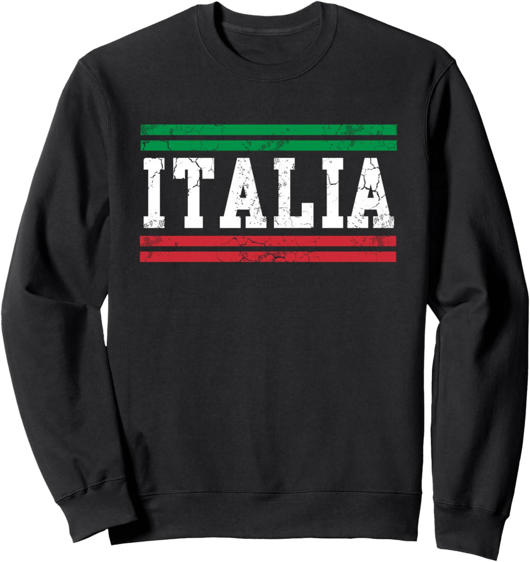 Italienische Flagge, Italien, Vintage, Used-Look, für Herren und Damen Sweatshirt