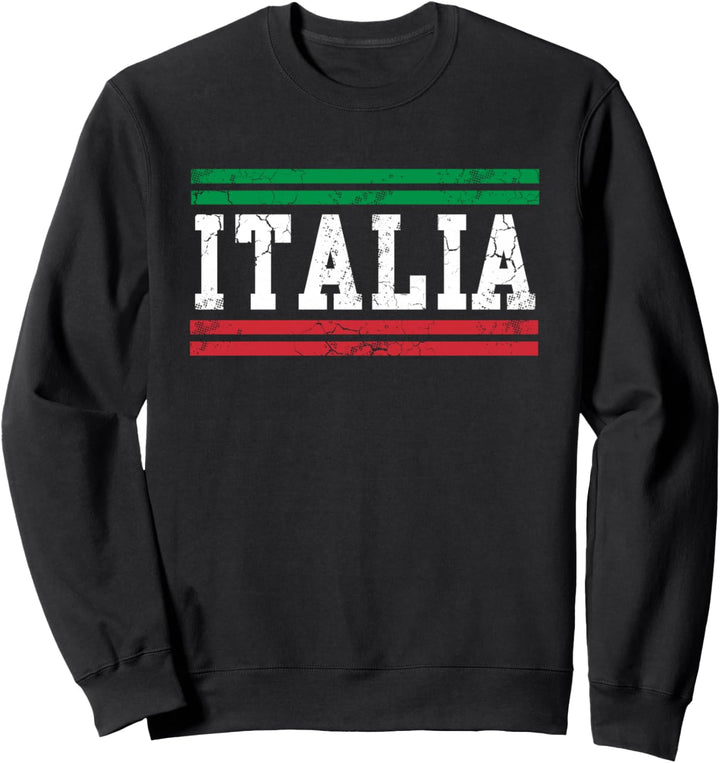 Italienische Flagge, Italien, Vintage, Used-Look, für Herren und Damen Sweatshirt