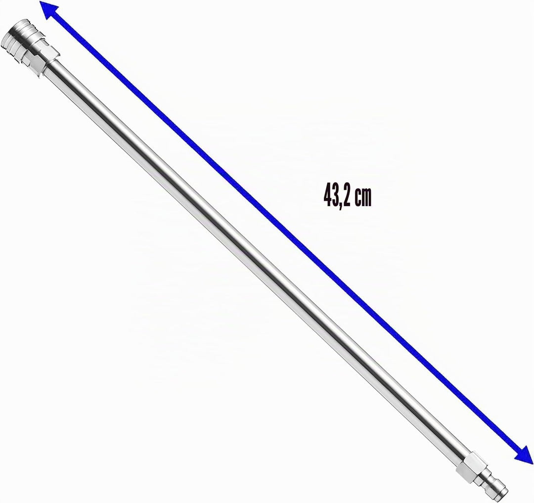 M MINGLE Hochdruckreiniger-Verlängerungsstab, Hochdruckreiniger-Lanze, 43,2 cm, 6,35 mm Schnellansch