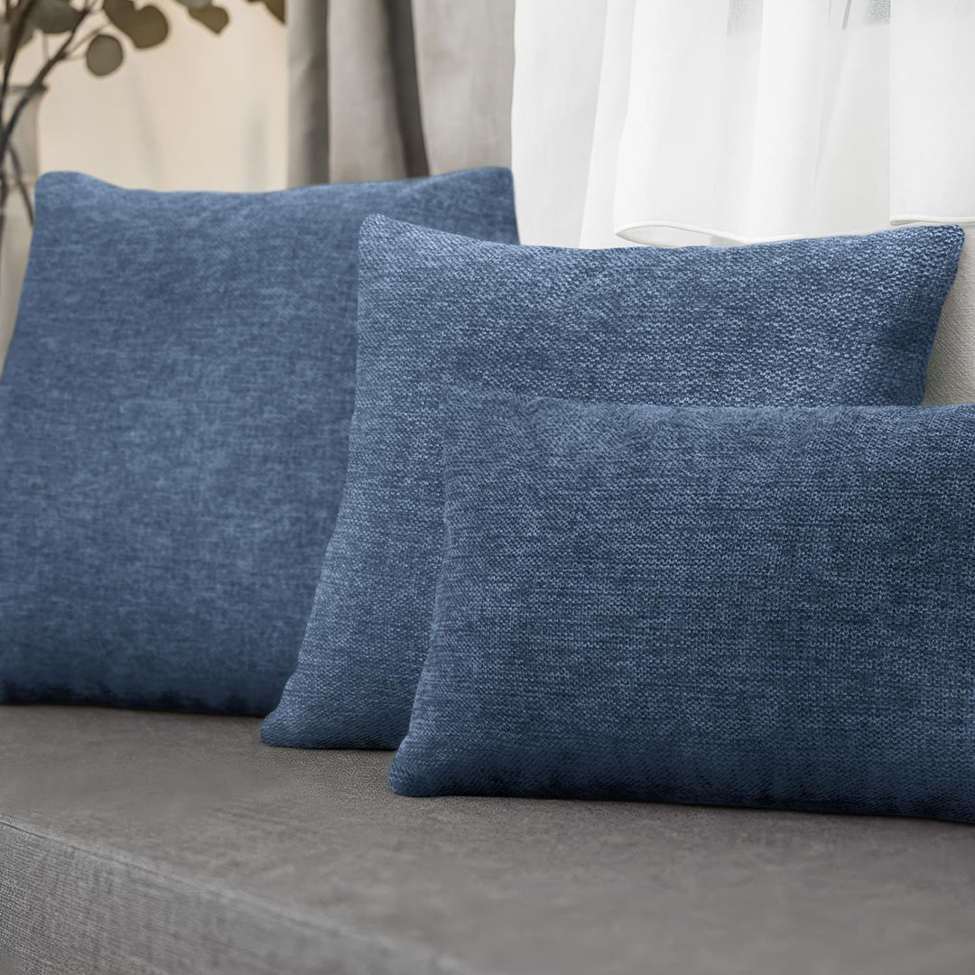Selfitex 2er Set Couchkissen 50x50 cm, Sofakissen mit Füllung und Bezug, kuschelweiches Lesekissen,