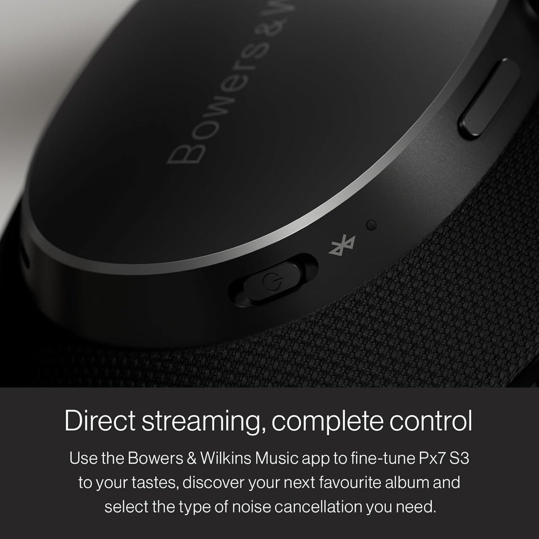 Bowers & Wilkins Px7 S3 Over-Ear-Kopfhörer mit Geräuschunterdrückung, kabellos, aptX™ Lossless, Schn