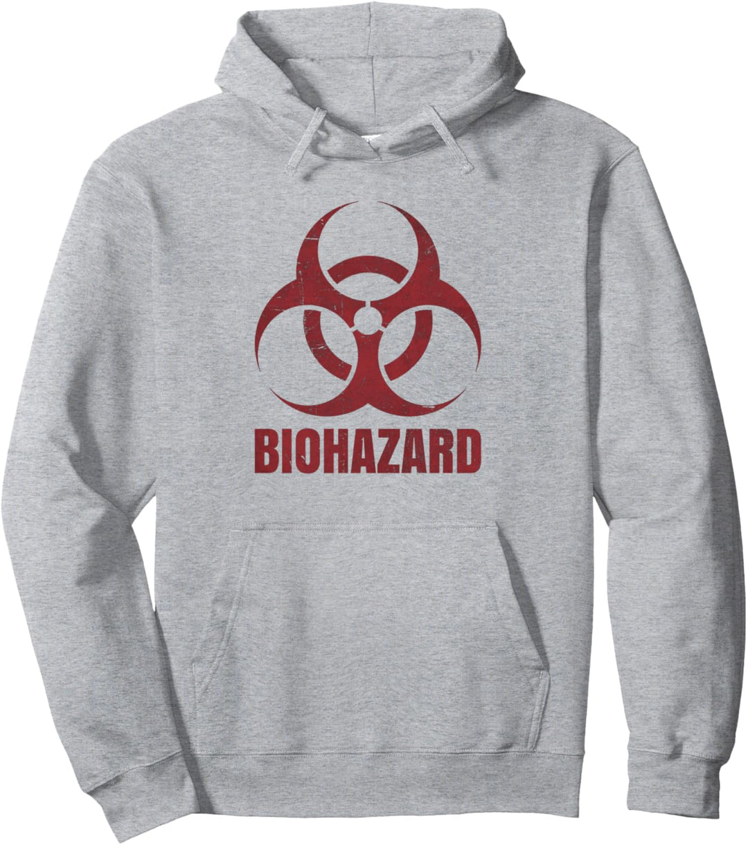 Biohazard-Symbol – verwitterter Look – Halloween-Spass Pullover Hoodie