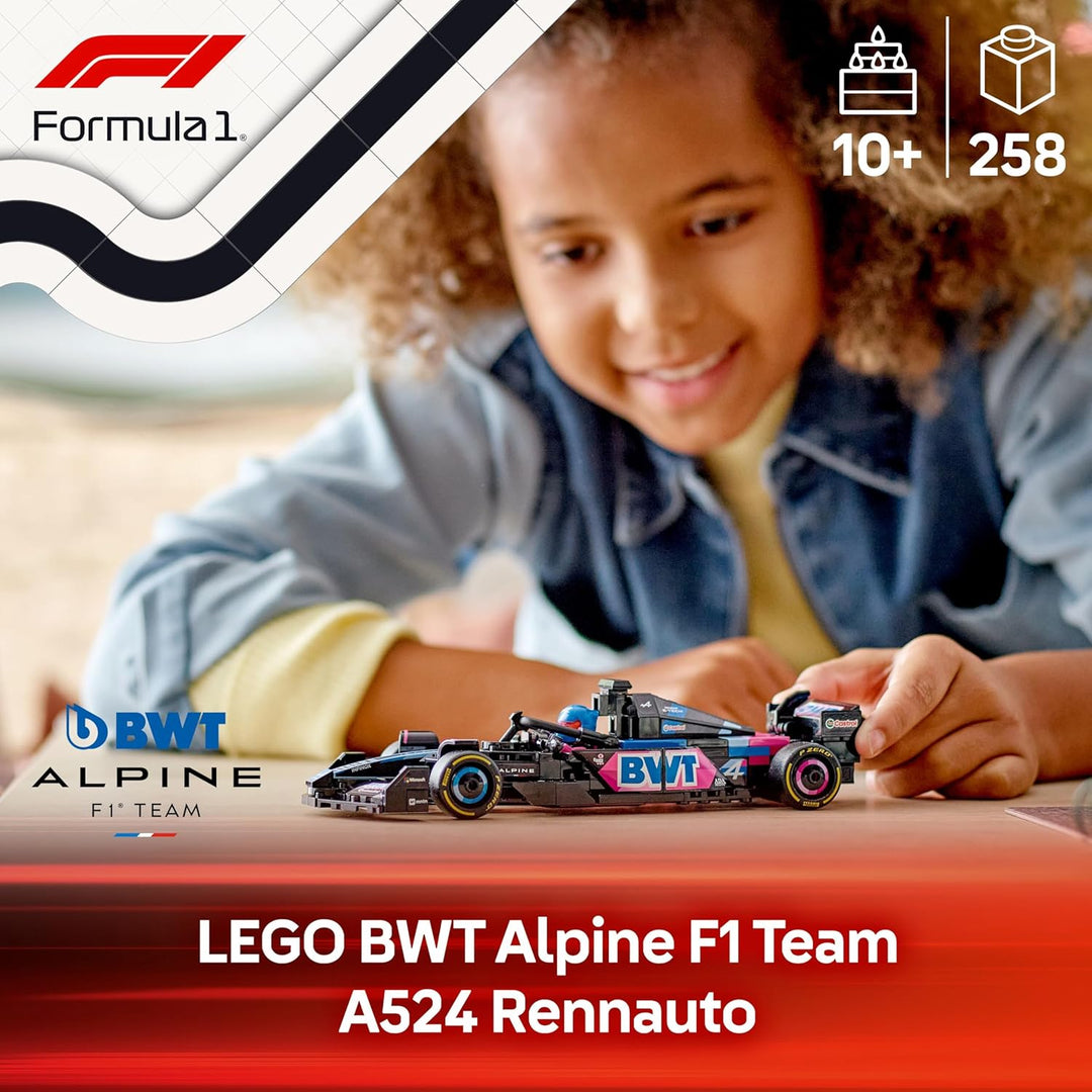 LEGO Speed Champions BWT Alpine F1 Team A524 Rennauto - Spielzeug mit Formel 1 Minifigur zum Sammeln