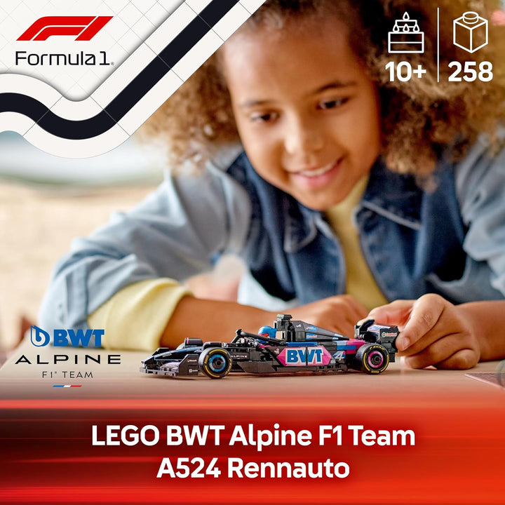 LEGO Speed Champions BWT Alpine F1 Team A524 Rennauto - Spielzeug mit Formel 1 Minifigur zum Sammeln