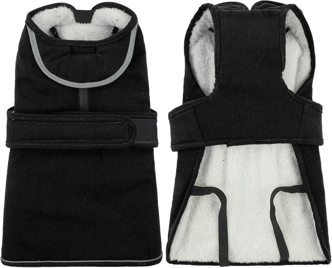 Kuoser Wasserdicht Hundemantel Hundejacke für Kleine Mittelgrosse Hunde, Reflektierende Leinwand Win