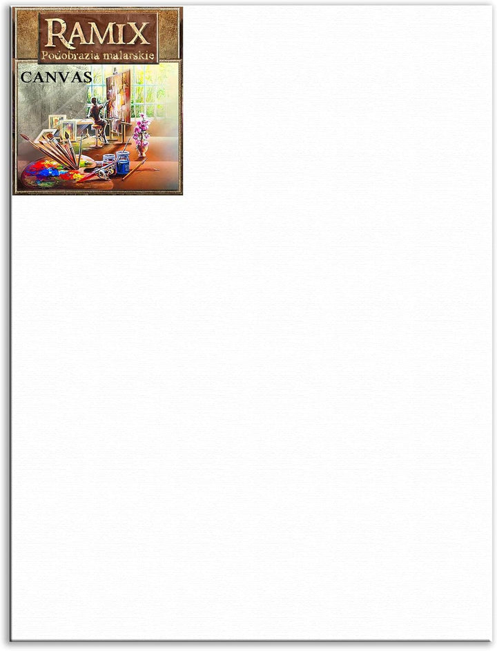 Ramix 10er Set 80x60 cm Leinwand Keilrahmen Weiss Stabilen Viele Grössen Breite 80 cm x Höhe 60 cm,