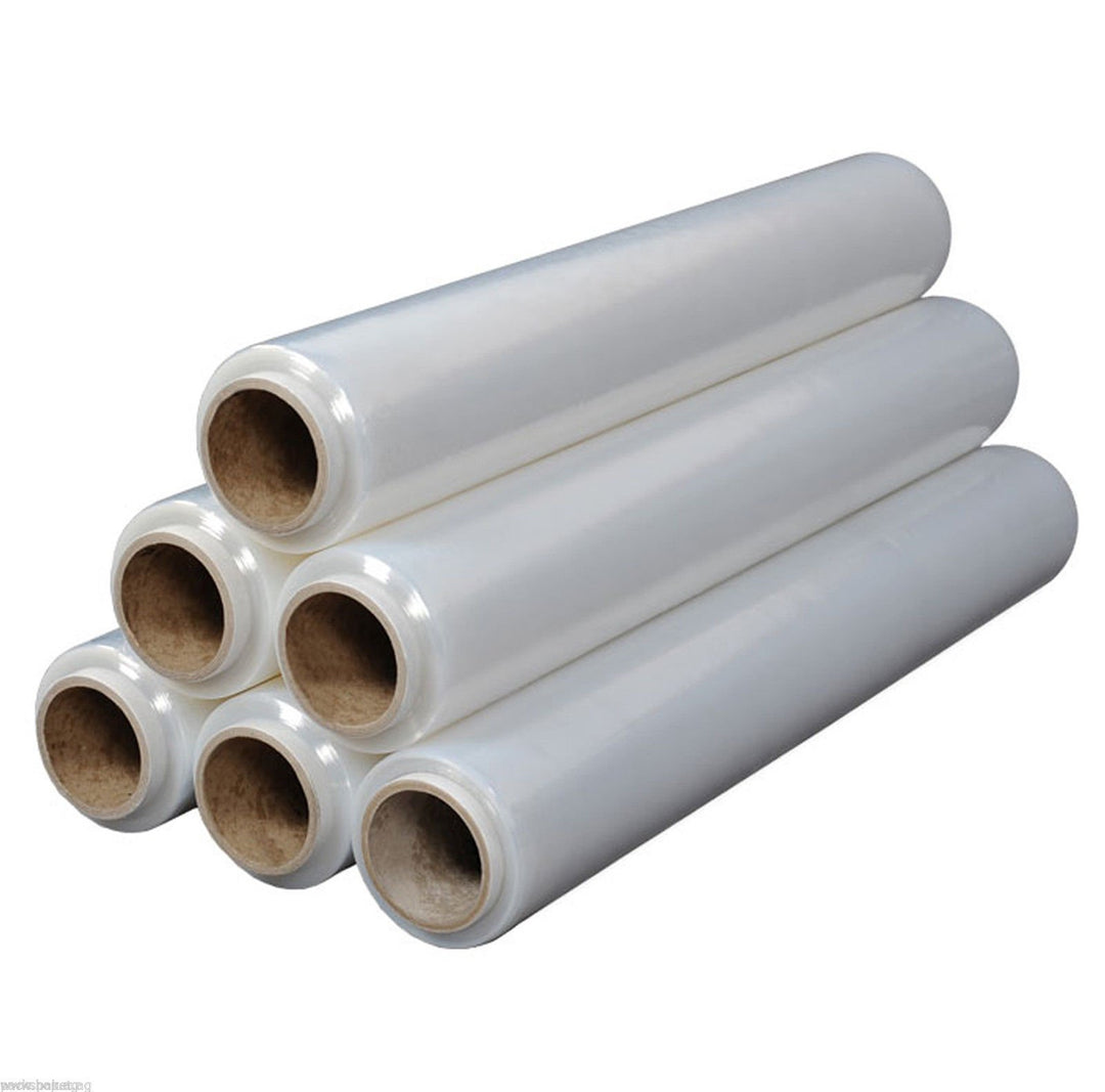 6 Rollen Stretchfolie 17 my x 500 mm transparent Palettenfolie Wickelfolie Strechfolie Verpackungsfo