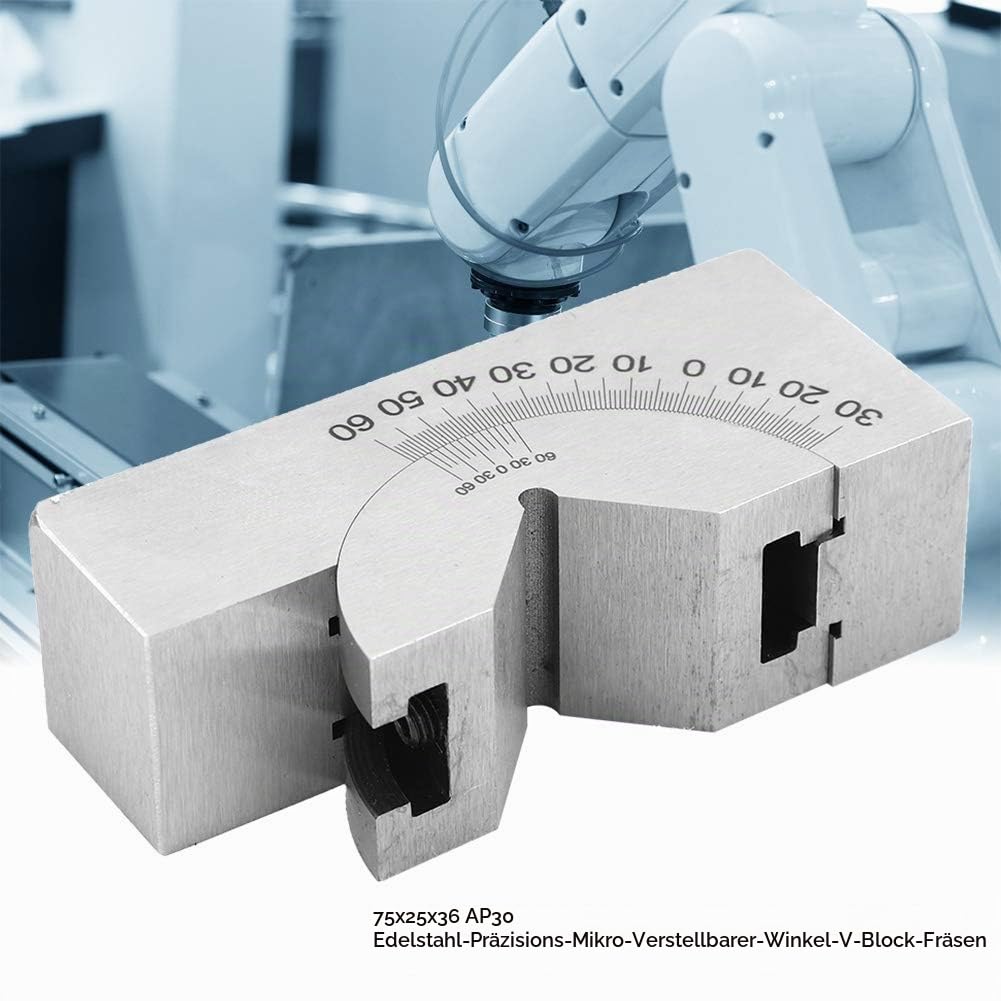 Grad Winkel Plattenwinkel, Winkelblock, V-Block Fräsen 75x25x36 Hobel für Fräsmaschine
