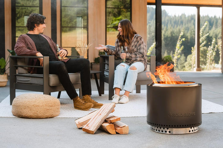 Solo Stove Feuerschale Bonfire 2.0 mit Standfuss | Feuerstelle für Raucharme Holzverbrennung, Heraus