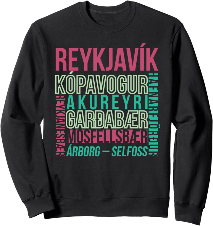 Städte Islands Sweatshirt
