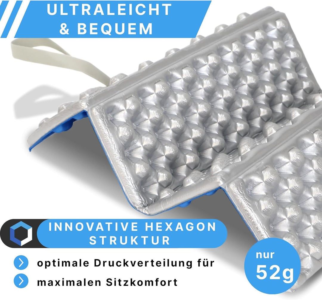 RastPlatz Sitzkissen faltbar – Outdoor-Thermomatte für Garten, Camping & Freizeit, wasserdicht, isol