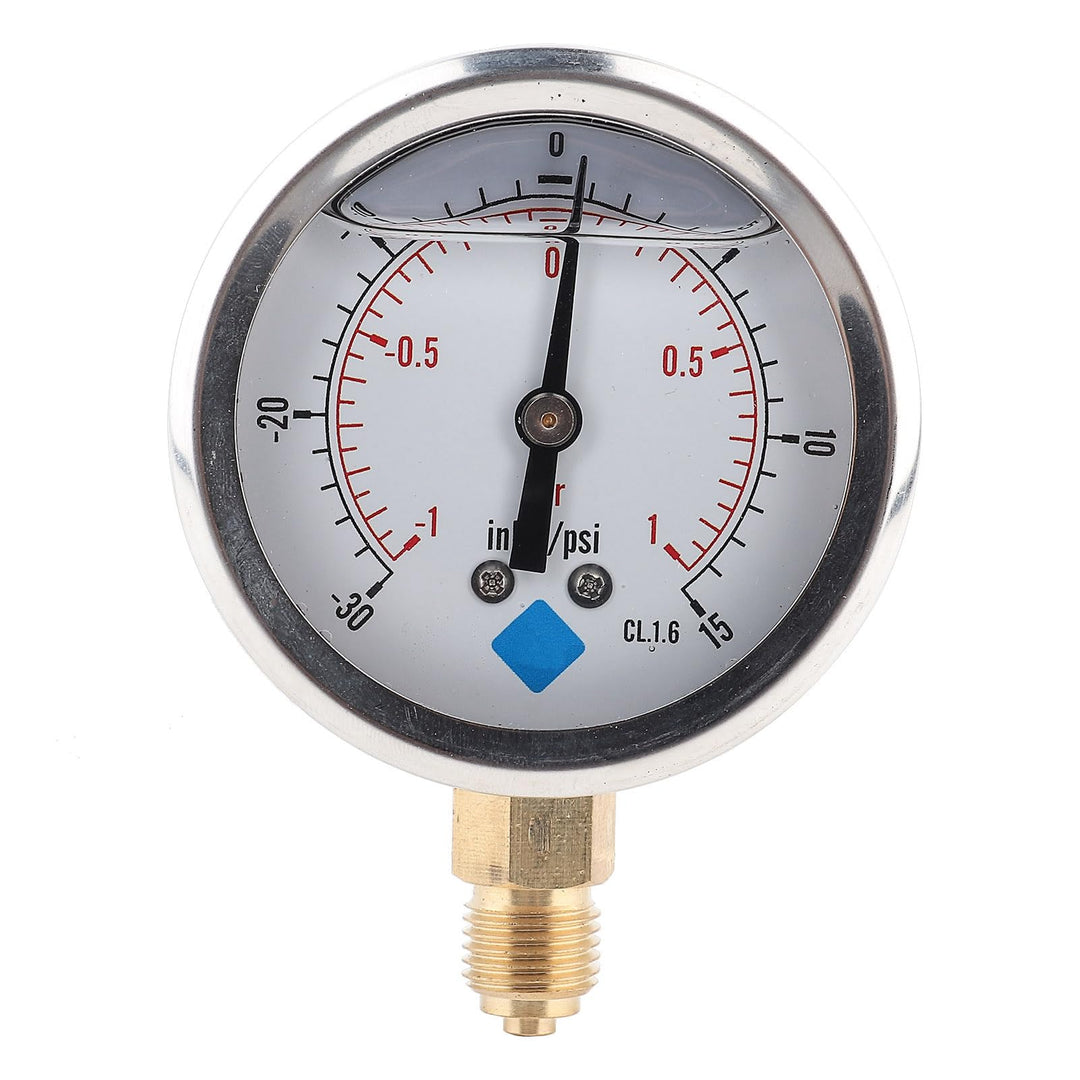 Dual Scale Manometer 1/4 BSP Back Mount Manometer Radialölgefülltes Vakuum Druckmessgerät