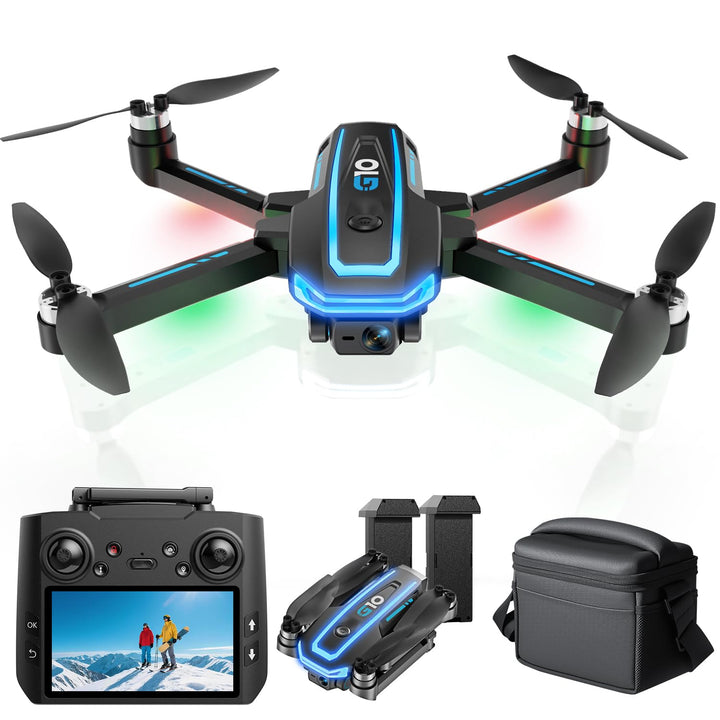 GPS Drohne mit kamera EIS 4K(Bildschirmfernsteuerung),Faltbare Mini Drone für Erwachsene, Einsteiger