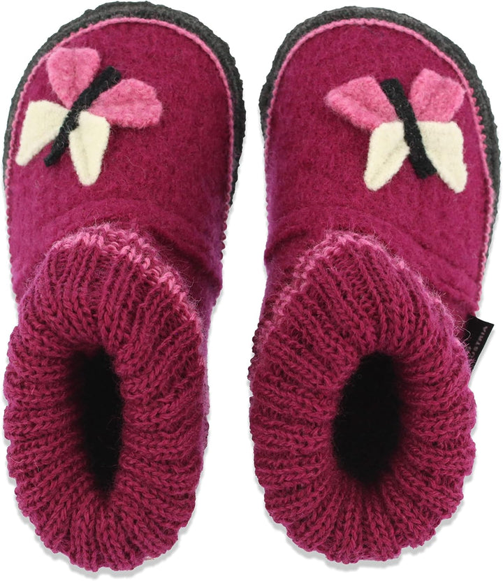Beck Mädchen Butterfly Hausschuh 27 EU Bordeaux, 27 EU Bordeaux