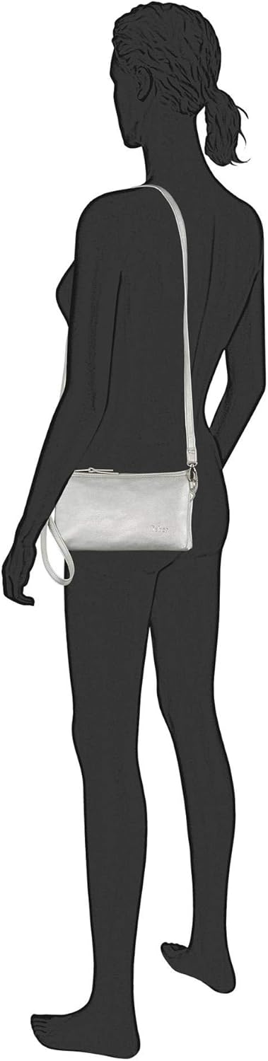 Gabor bags Emmy Damen Clutch Abendtasche Klein 22,5 x 4,5 x 13,5 Silver, 22,5 x 4,5 x 13,5 Silver