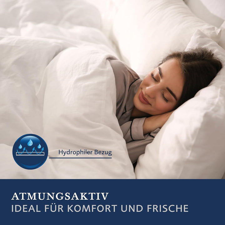 Billerbeck 5453670001 Kissen Kuschelkissen D/F 50%, circa 40 x 40 cm,Weiss