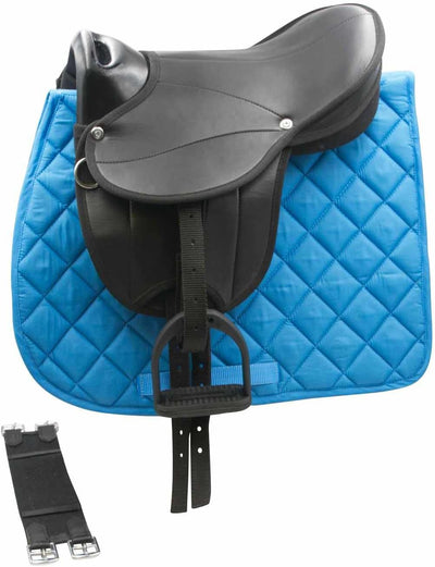 AMKA Pony-Shettysattel Set Kirana komplettes Set auch für Holzpferde 12 azurblau-azurblau, 12 azurbl