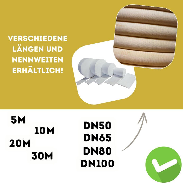10m Drainagerohr DN65 gelb gelocht und 10m Filterschlauch F65