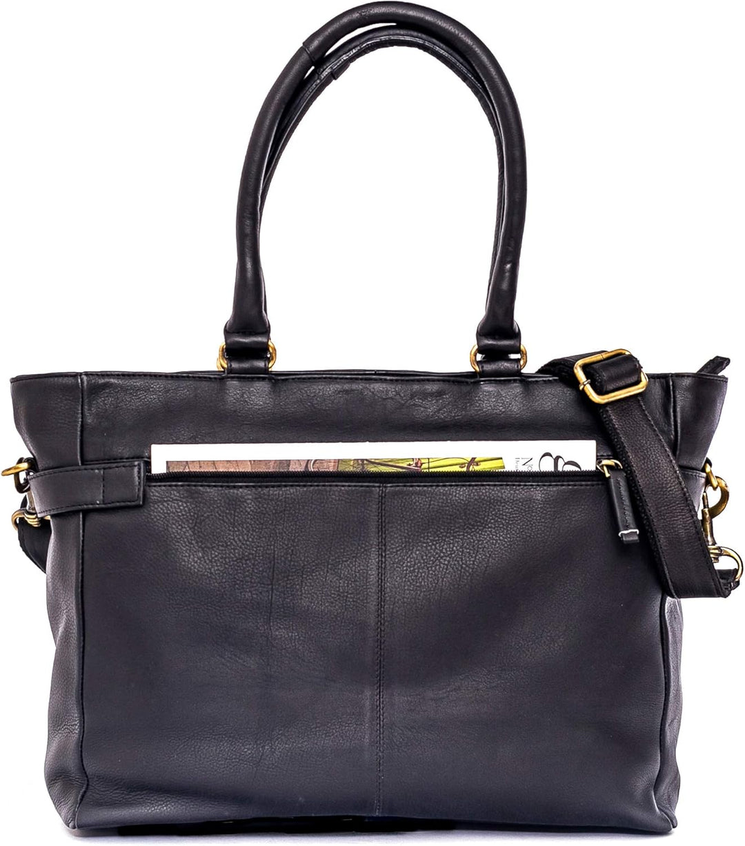 ALMADIH Premium Leder Damentasche Schultertasche Eva - Ledertasche Handtasche Umhängetasche Henkelta