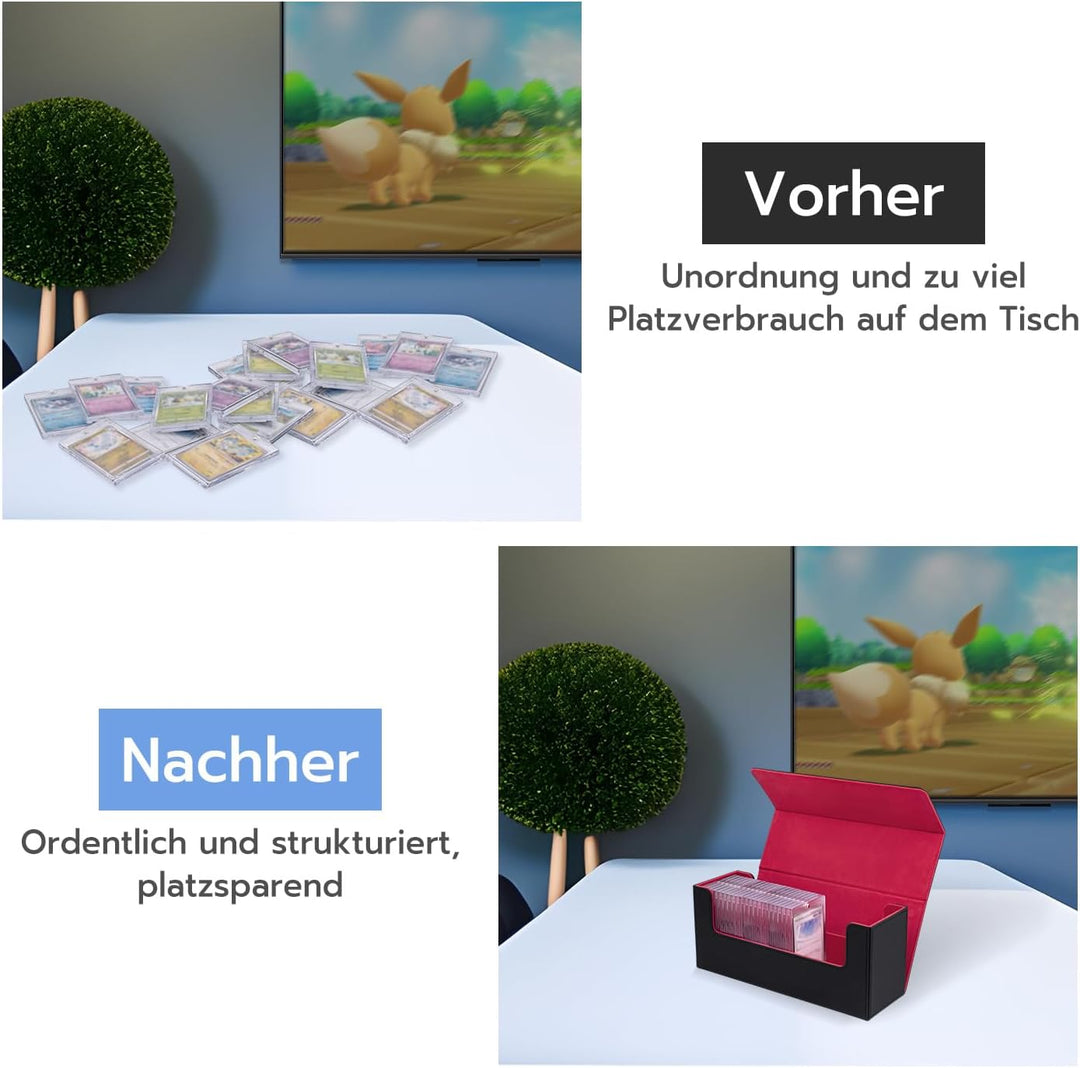 Card Deck Box for MTG, Gathering Kartenbox für 580+ Ungesleevte Karten/ 35pt/130PT Sammelkarten Hüll